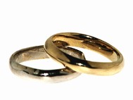 Fede in oro giallo buccia d'arancia