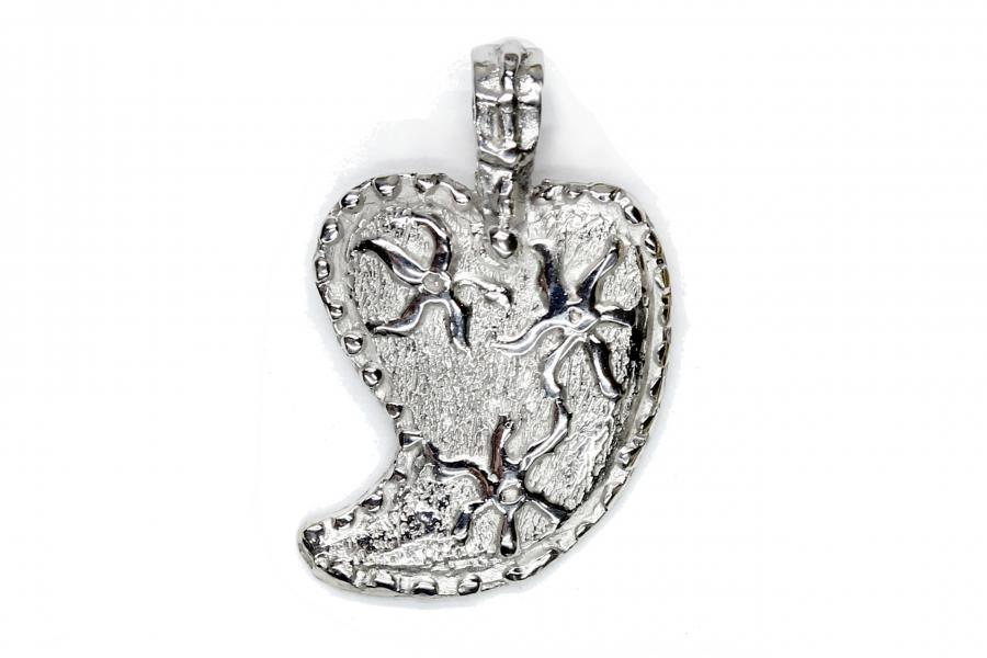 Ciondolo in argento con famigliola picena