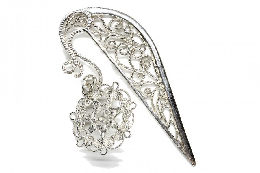 Portachiavi in argento con 3 tipi di pasta