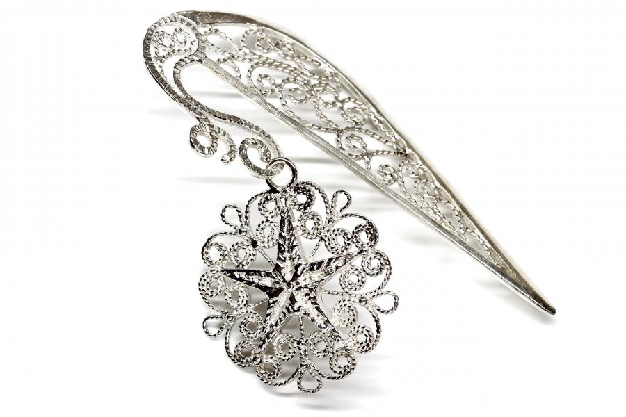 Portachiavi in argento con 3 tipi di pasta