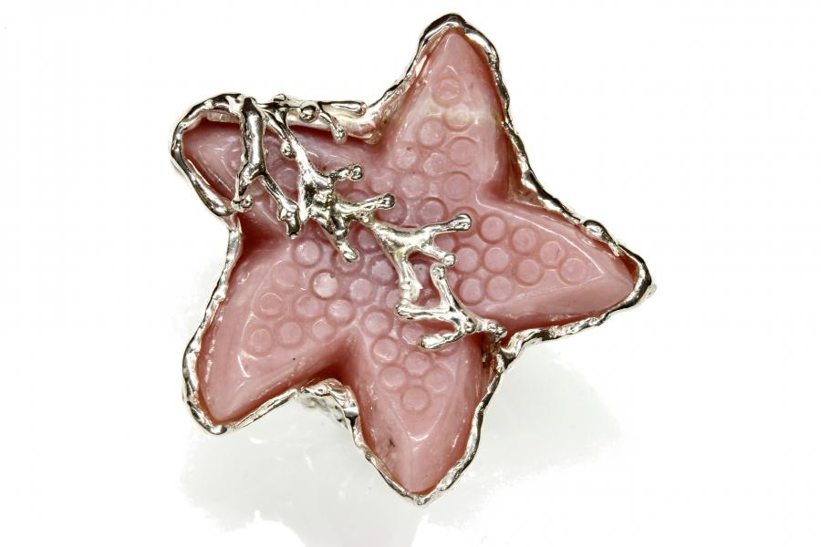 Anello in oro bianco e oro rosa con diamanti