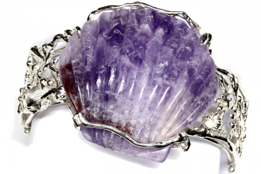 Bracciale in argento drago marino