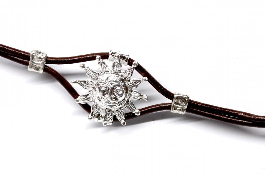 Bracciale piceno in argento con ematite