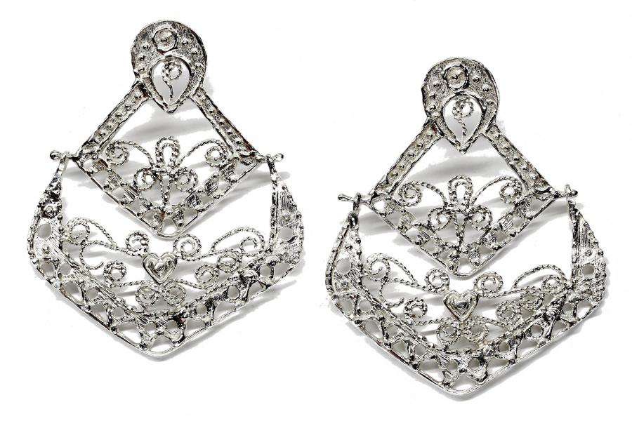 Orecchini in oro cuori abruzzesi