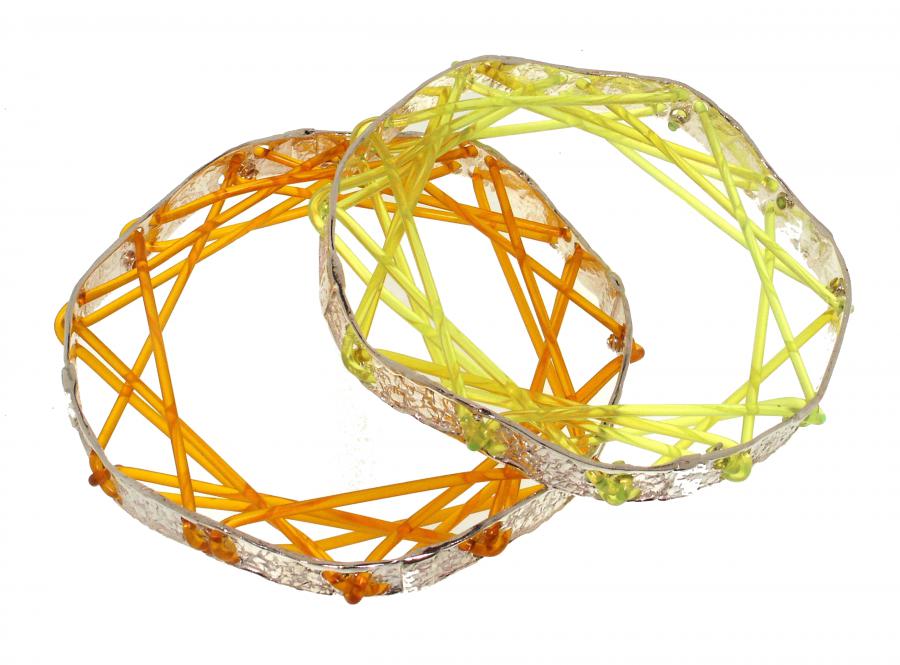 Bracciale spaccato in argento misura media