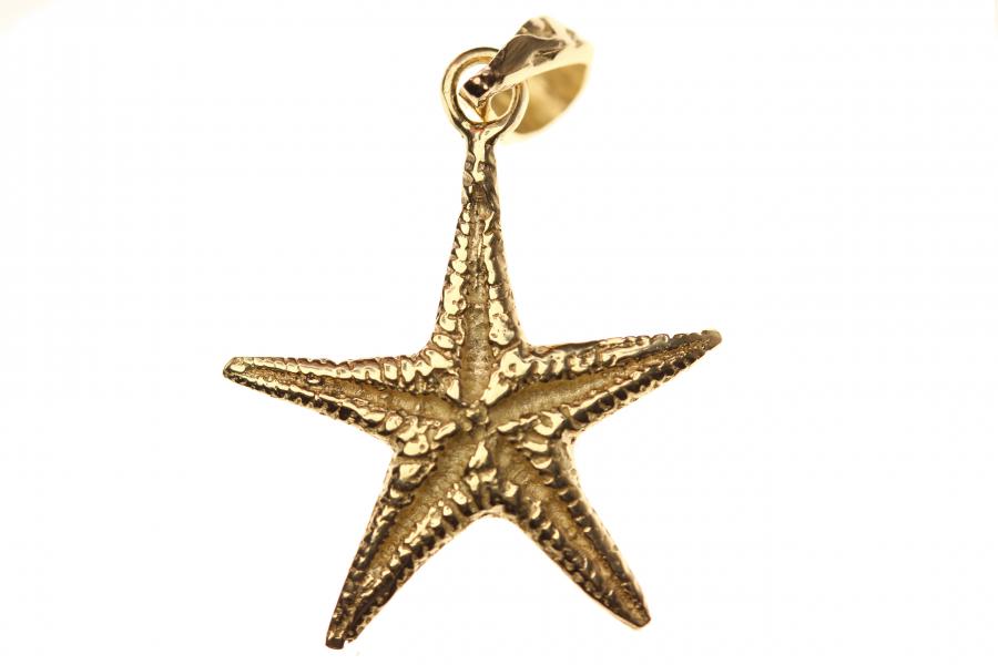 Ciondolo in oro bianco la rana e la luna crescente