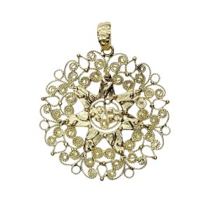 Ciondolo in oro Presentosa, media