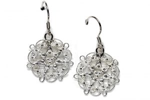 Orecchini in argento con Presentose