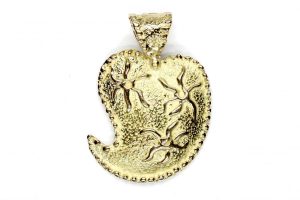 Ciondolo in oro giallo cuore d'Abruzzo, medio