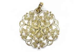 Ciondolo in oro, Pescarina, grande