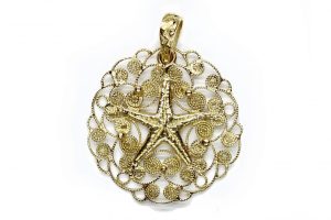 Ciondolo in oro, Pescarina, media