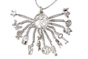 Ciondolo in argento 13 amuleti abruzzesi